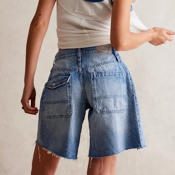 NWT Free People We The Free Boomerang Long Shorts Size 31 - Picture 2 of 13